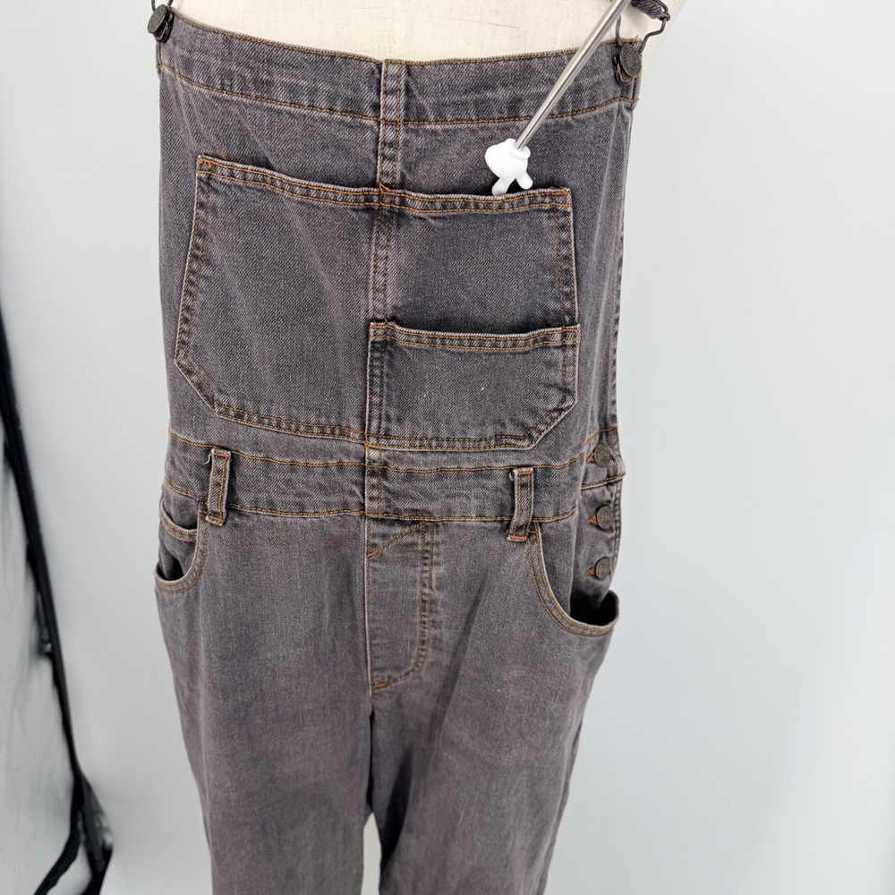 We The Free Ziggy Festival Overalls L Denim  Bib Jumpsuit 90's Grunge Utility - Picture 15 of 16